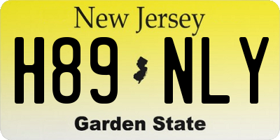 NJ license plate H89NLY