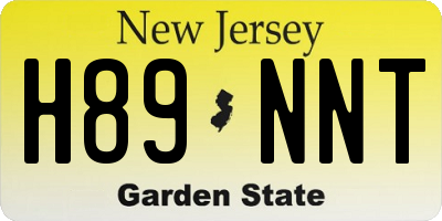 NJ license plate H89NNT