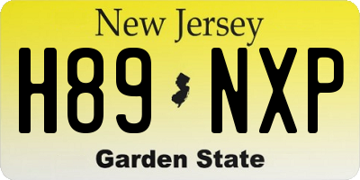 NJ license plate H89NXP