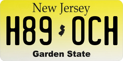 NJ license plate H89OCH