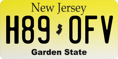 NJ license plate H89OFV