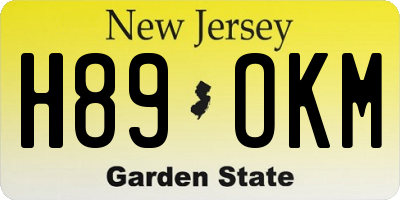 NJ license plate H89OKM