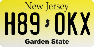 NJ license plate H89OKX