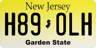 NJ license plate H89OLH