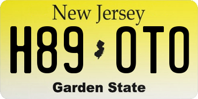 NJ license plate H89OTO