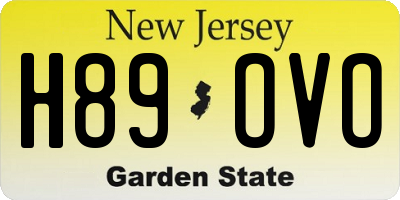 NJ license plate H89OVO