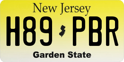 NJ license plate H89PBR