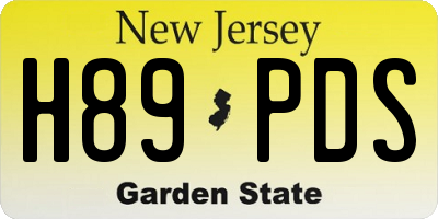 NJ license plate H89PDS