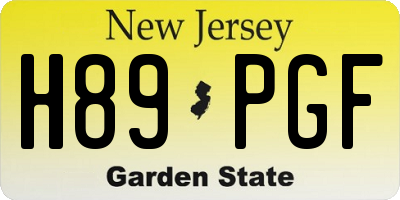 NJ license plate H89PGF