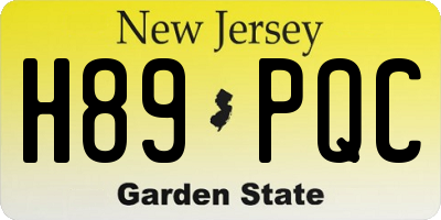 NJ license plate H89PQC