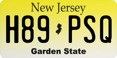 NJ license plate H89PSQ