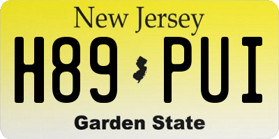NJ license plate H89PUI