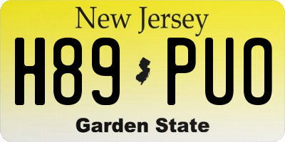 NJ license plate H89PUO