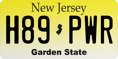 NJ license plate H89PWR