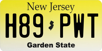 NJ license plate H89PWT
