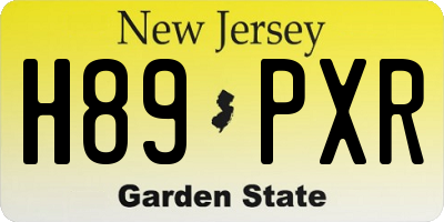 NJ license plate H89PXR