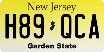 NJ license plate H89QCA