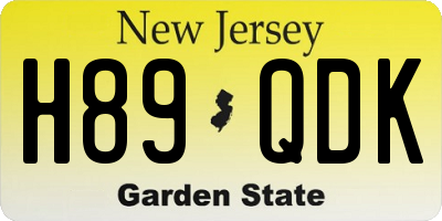 NJ license plate H89QDK