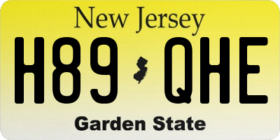 NJ license plate H89QHE
