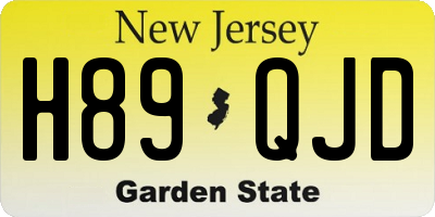 NJ license plate H89QJD