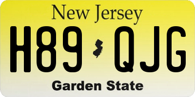 NJ license plate H89QJG