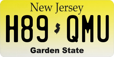 NJ license plate H89QMU