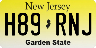 NJ license plate H89RNJ