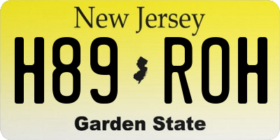 NJ license plate H89ROH