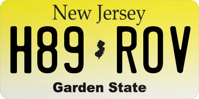 NJ license plate H89ROV