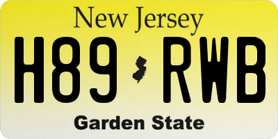 NJ license plate H89RWB