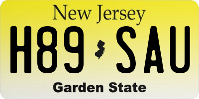 NJ license plate H89SAU