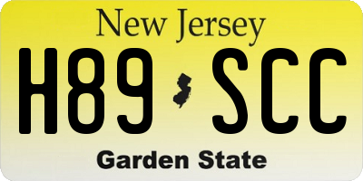 NJ license plate H89SCC