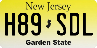 NJ license plate H89SDL
