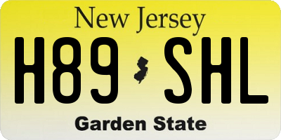 NJ license plate H89SHL