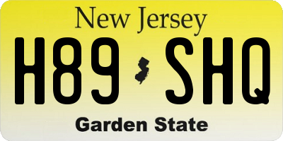 NJ license plate H89SHQ