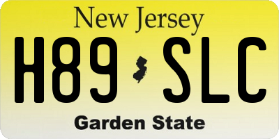 NJ license plate H89SLC