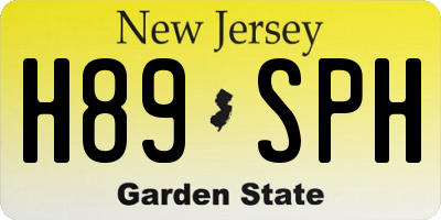 NJ license plate H89SPH