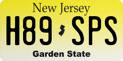 NJ license plate H89SPS