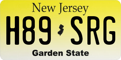 NJ license plate H89SRG