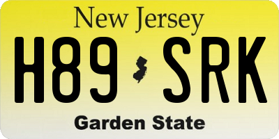 NJ license plate H89SRK