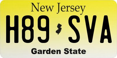 NJ license plate H89SVA