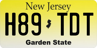 NJ license plate H89TDT