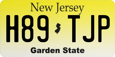 NJ license plate H89TJP