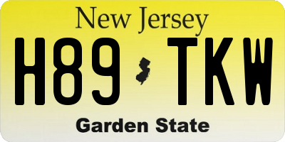 NJ license plate H89TKW