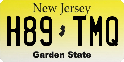 NJ license plate H89TMQ
