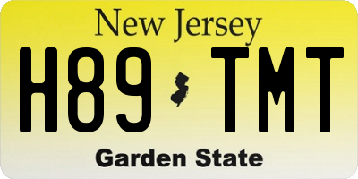 NJ license plate H89TMT