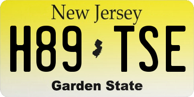 NJ license plate H89TSE