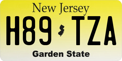 NJ license plate H89TZA