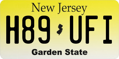 NJ license plate H89UFI