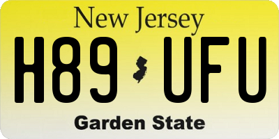 NJ license plate H89UFU